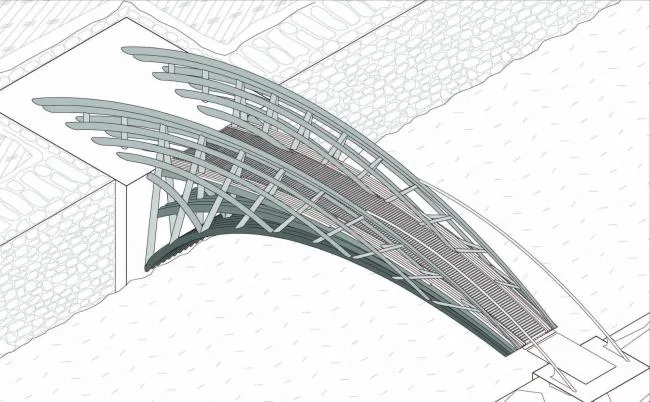 BIM Architecture | Suspended Shore Flying Bridge/Come to Architectural Design Studio