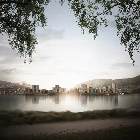 BIM Architecture | Wolfgang Sisterton Design Lake Ecological Village in Norway