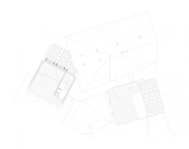 BIM Architecture | Nesting Triangular Grass Slope Top 'Small House' - East Latvia Creative Service Center/SAALS