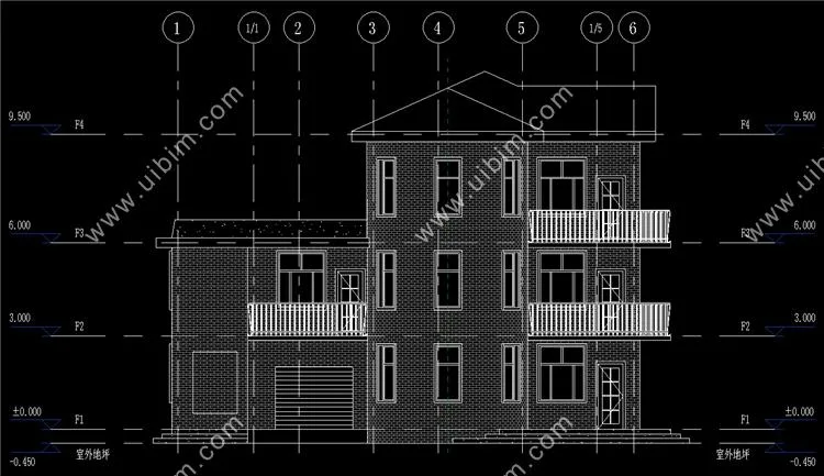 BIM Data | Revit Model - BIM Model of Three story Villa