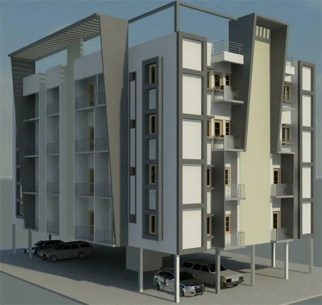 BIM Data | Revit Model - Four story Apartment Model