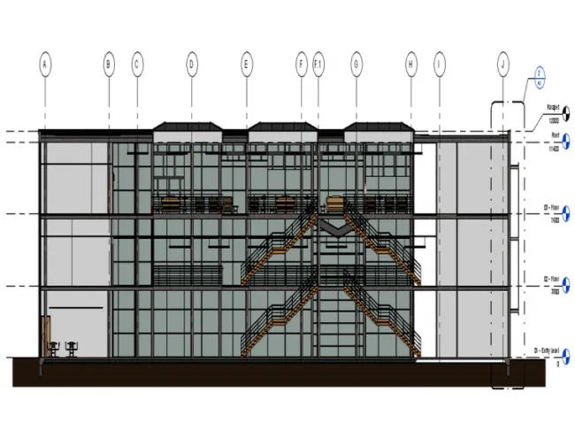 BIM Data | Revit Model - BIM Model of Three story Business Office Building