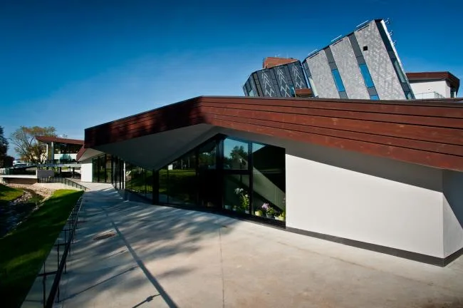 BIM Architecture | Nesting Triangular Grass Slope Top 'Small House' - East Latvia Creative Service Center/SAALS