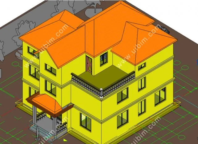 BIM data | Revit model - Three story Revit villa model, including CAD drawings