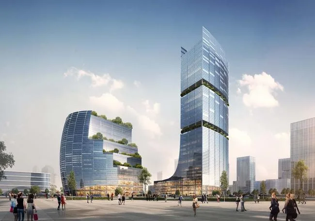 BIM Architecture | International Financial Ecological City Solution: Elite Incubator/LAD (Reed) Design Agency Spanning the CBD