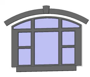 BIM Data: Curved European Window Revit Family Library (.rfa)-BIM WORLD
