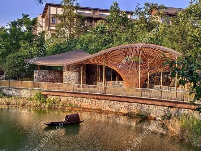 BIM Architecture | Gentle Mountain Wind Blows by: Tea Pavilion in Wulong Guiyuan Town/Weitu Design Agency