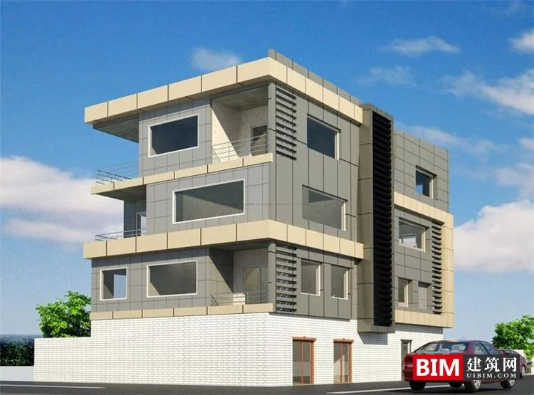 BIM Data | Revit Model - Creative Office Building BIM Model Advanced Single Building Model