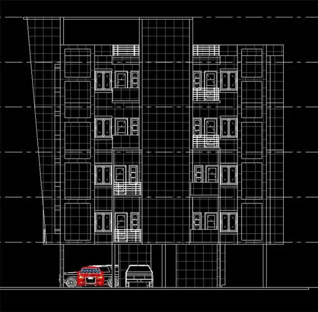 BIM Data | Revit Model - Four story Apartment Model