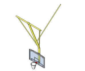 BIM Data: Revit Family Library Featuring Folding Basketball Support Frame (.rfa)-BIM WORLD