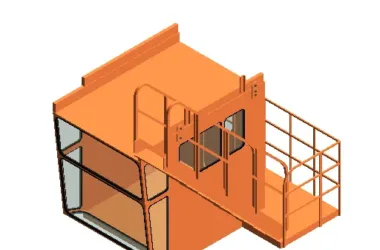BIM Data: Revit Family Library for Car Crane Control Room (RFA)-BIM WORLD