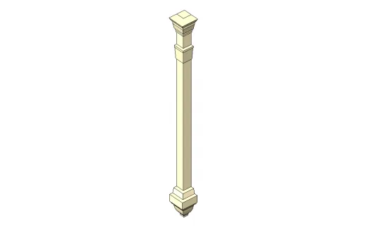 BIM Data: European Suspended Corner Column Revit Family Library