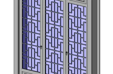 BIM Data: Revit Family Library – Chinese Window (.rfa)-BIM WORLD