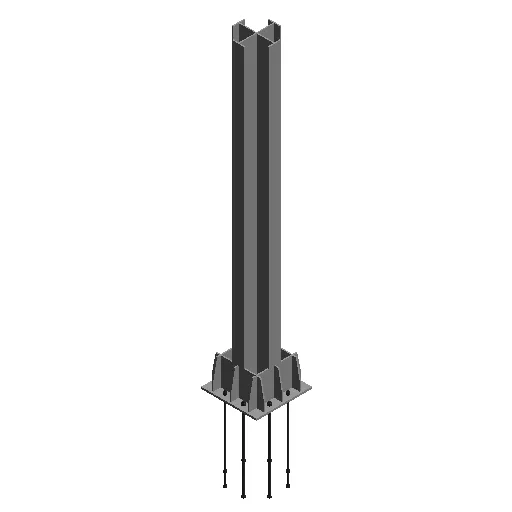 BIM Data: Revit Family Library – Steel Column with Base (RFA)