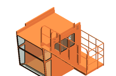 BIM Data: Revit Family Library for Car Crane Control Room (RFA)-BIM WORLD