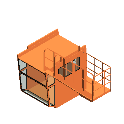 BIM Data: Revit Family Library for Car Crane Control Room (RFA)