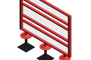 BIM Data: Revit Family Library Featuring Wire Mesh Railing.rfa-BIM WORLD
