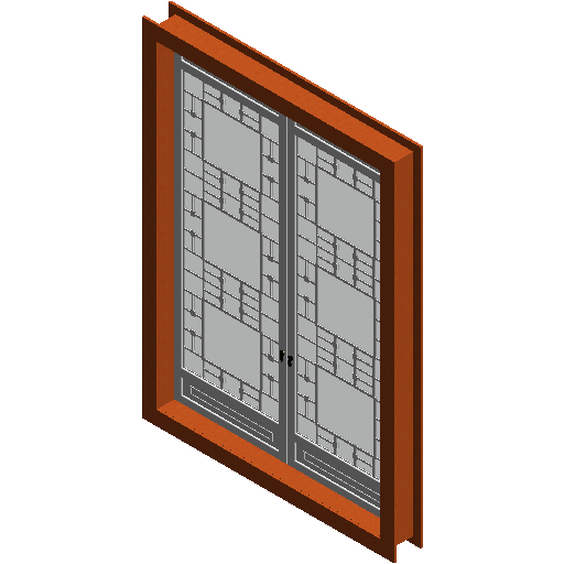 BIM Data: Revit Family Library for Double Fan Side-Opening Windows (.rfa)