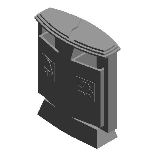 BIM Data: Revit Family Library for Commercial Street Garbage Can
