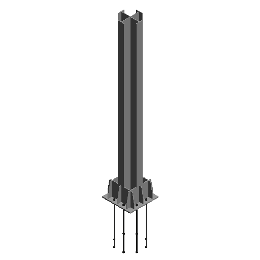 BIM Data: Revit Family Library – Steel Column with Base (RFA)