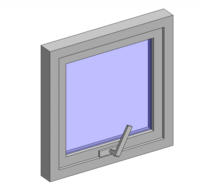 Aluminum Alloy Suspended Windows | BIM Data & Revit Family Library (.rfa)