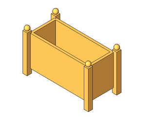 BIM Data: Revit Family Library - LANG Flower Pots and Trays 002.rfa-BIM WORLD