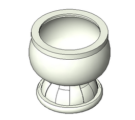 BIM Data: Revit Family Library - LAND Cup-Shaped Pots_001.rfa-BIM WORLD