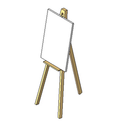 BIM Data: Revit Family Library – Caballete+ (Art Easel) .rfa-BIM WORLD