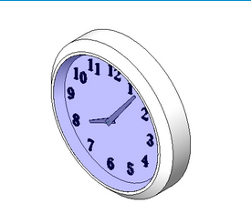 BIM Data: Revit Family Library Wall Clock.rfa-BIM WORLD