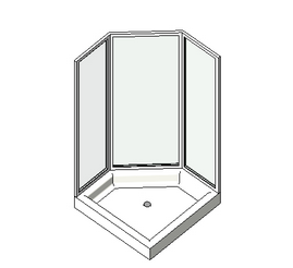 BIM Data: Revit Family Library - Shower Partition FURN_001.rfa-BIM WORLD