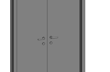 BIM Data | Revit Family Library - Double-Sided Wooden Panel Door.rfa-BIM WORLD