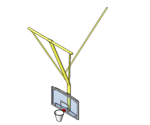 BIM Data: Revit Family Library Featuring Folding Basketball Support Frame (.rfa)-BIM WORLD