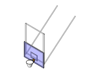 BIM Data: Revit Family Library for Basketball Support Frame (.rfa)-BIM WORLD