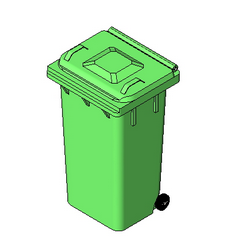 BIM Data: Revit Family Library - LAND Garbage Can 003-BIM WORLD