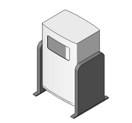 BIM Data: Revit Family Library for Steel Plate Spray Coating Garbage Can 046-BIM WORLD
