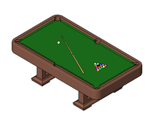 BIM Data: Revit Family Library – Billiards Table.rfa-BIM WORLD