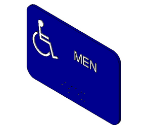 BIM Data: Revit Family Library for Male Disabled Toilet Signage (.rfa)-BIM WORLD