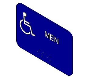 BIM Data: Revit Family Library for Male Disabled Toilet Signage (.rfa)