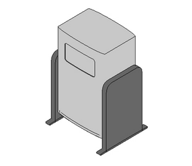 BIM Data: Revit Family Library – HANG Steel Spray Coating Garbage Can (005)-BIM WORLD