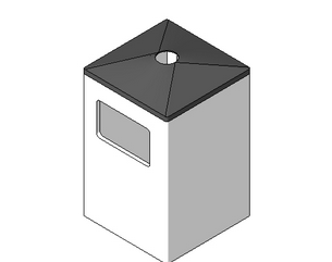 BIM Data: LANGZteel Garbage Can 004 Revit Family Library-BIM WORLD