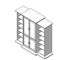 BIM Data: Revit Family Library - Bookcases 01.rfa-BIM WORLD