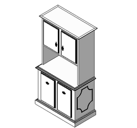 BIM Data: Revit Family Library – Bookcase 08.rfa-BIM WORLD