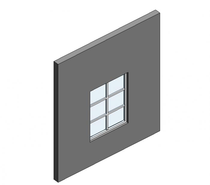 BIM Data: Revit Family Library – Three-Grid Double Window (.rfa)