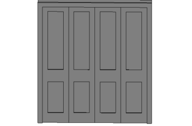 BIM Data: Revit Family Library – 4-Panel Folding Doors.rfa-BIM WORLD