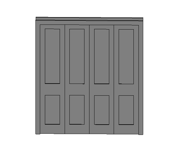 BIM Data: Revit Family Library – 4-Panel Folding Doors.rfa