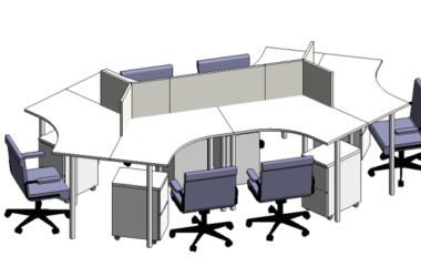 BIM Data: Revit Family Library – Office Desk 2.rfa-BIM WORLD
