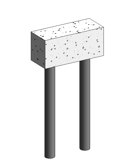 BIM Data: Revit Family Library for Platform Two-Pile Foundations (.rfa)