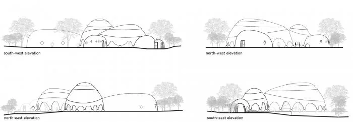 BIM Architecture | Primitive Caves Under Giant Stones on Coastal Beaches: Sri Lanka Tent Hotel/Nomadic Resorts