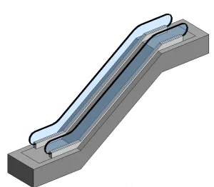 BIM Data: Revit Family Library for Escalators (.rfa)-BIM WORLD