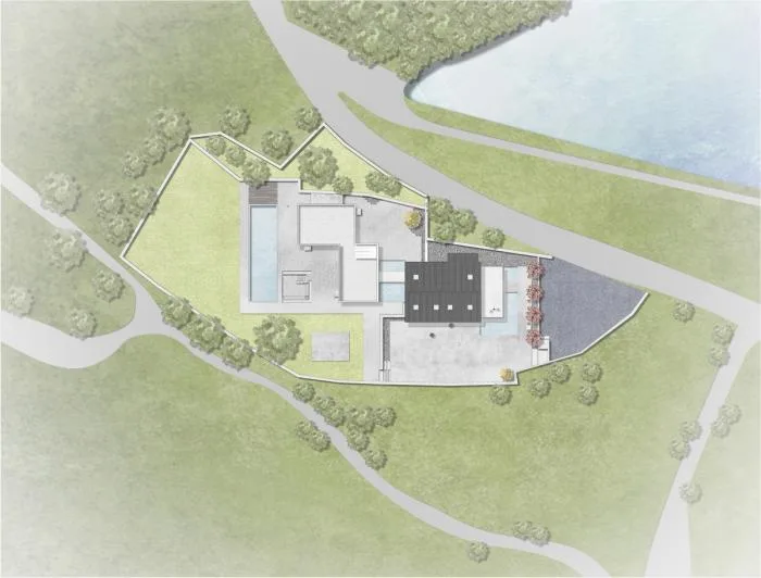 BIM Architecture | Far View of Smoke and Cooking Houses at the Foothills - Hangzhou Youji Boutique Homestay Hotel/Shihe Design Studio